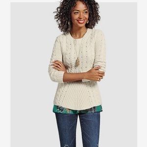 Cabi lace up sweater
